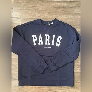 Scotch & Soda Dark Blue Paris Crewneck Sweater